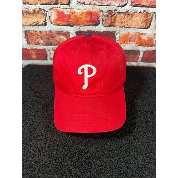 Vintage Philadelphia Phillies Red Snapback Hat - MLB Genuine Merchandise F3 - Picture 1 of 4